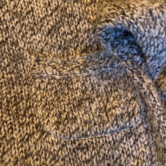 Black and white herringbone wool pullover sweater - Picture 2 of 4